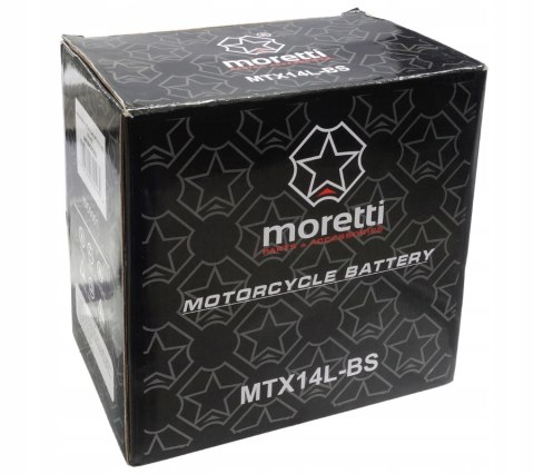 Akumulator YTX14L Moretti AGM MTX14L-BS 12V 12Ah Akumulator YTX14L Moretti AGM MTX14L-BS 12V 12Ah