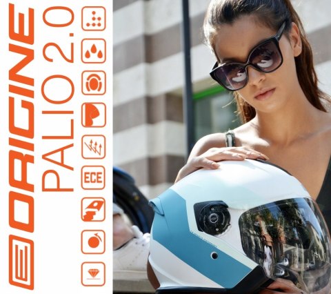Kask ORIGINE PALIO 2.0 + BT SOLID white gloss M Martinelli Kask ORIGINE PALIO 2.0 + BT SOLID white gloss M Martinelli