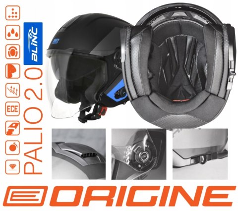 Kask ORIGINE PALIO 2.0 + BT SOLID white gloss M Martinelli Kask ORIGINE PALIO 2.0 + BT SOLID white gloss M Martinelli