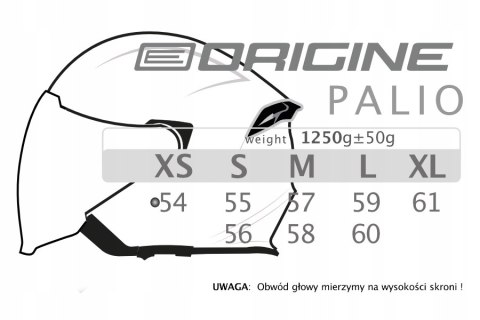 Kask ORIGINE PALIO 2.0 + BT SOLID white gloss M Martinelli Kask ORIGINE PALIO 2.0 + BT SOLID white gloss M Martinelli