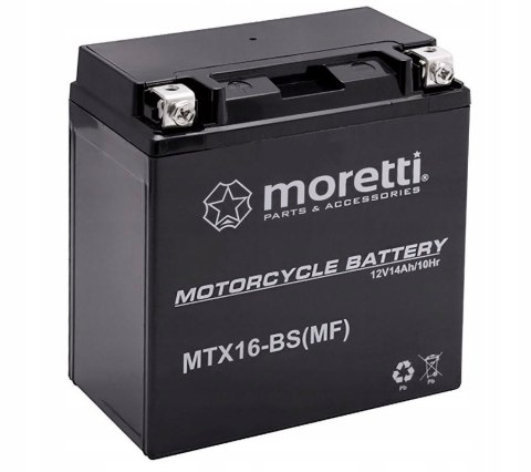Akumulator żelowy 12V 14Ah Moretti YTX16B-BS (MTX16-BS) Martinelli Akumulator żelowy 12V 14Ah Moretti YTX16B-BS (MTX16-BS) Martinelli