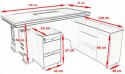 STYLOWE KLASYCZNE BIURKO GABINETOWE FORNIR 140cm Martinelli