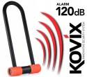 KŁÓDKA U-LOCK Z ALARMEM KOVIX KTL14-300 CZARNA